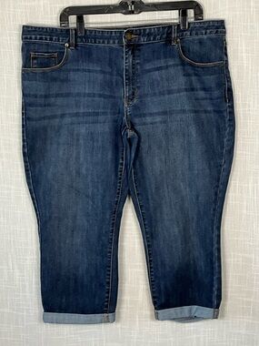 Coldwater Creek Dark Blue Cropped Jeans